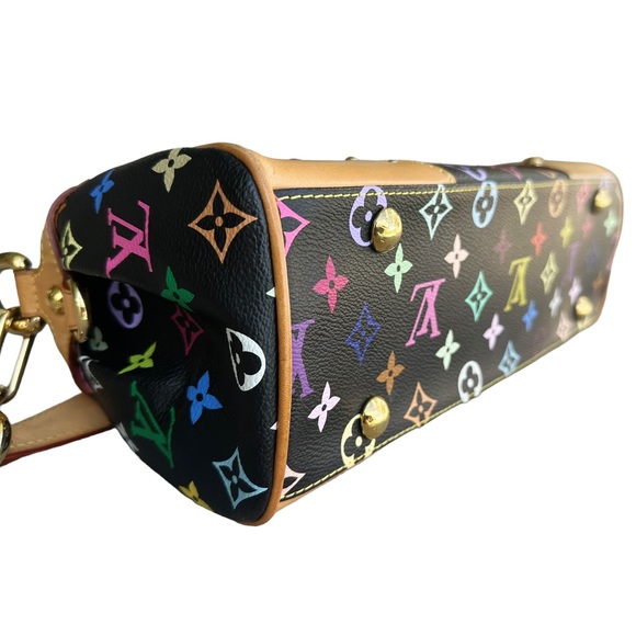 Louis Vuitton Beverly MM Monogram Shoulder Handbag Black Multicolor Noir - Picture 10 of 14